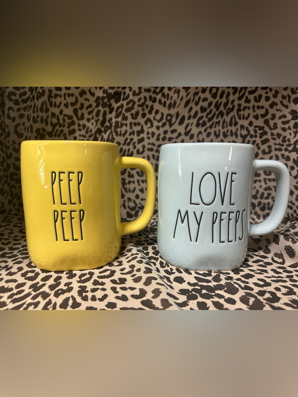 Rae Dunn Ceramic Mugs “Peep Peep” and “ Love my Peeps”